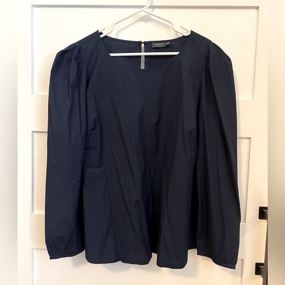 Vineyard Vines Dark Blue Blouse, new without tag, never worn